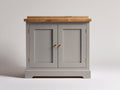 Buffet - Bois - 92 x 43 x 89 cm - Gris moyen-Bois naturel - Style traditionnel sobre