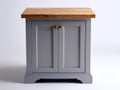 Buffet - Bois - 80 x 41 x 86 cm - Gris ardoise-Bois naturel - Style classique contemporain